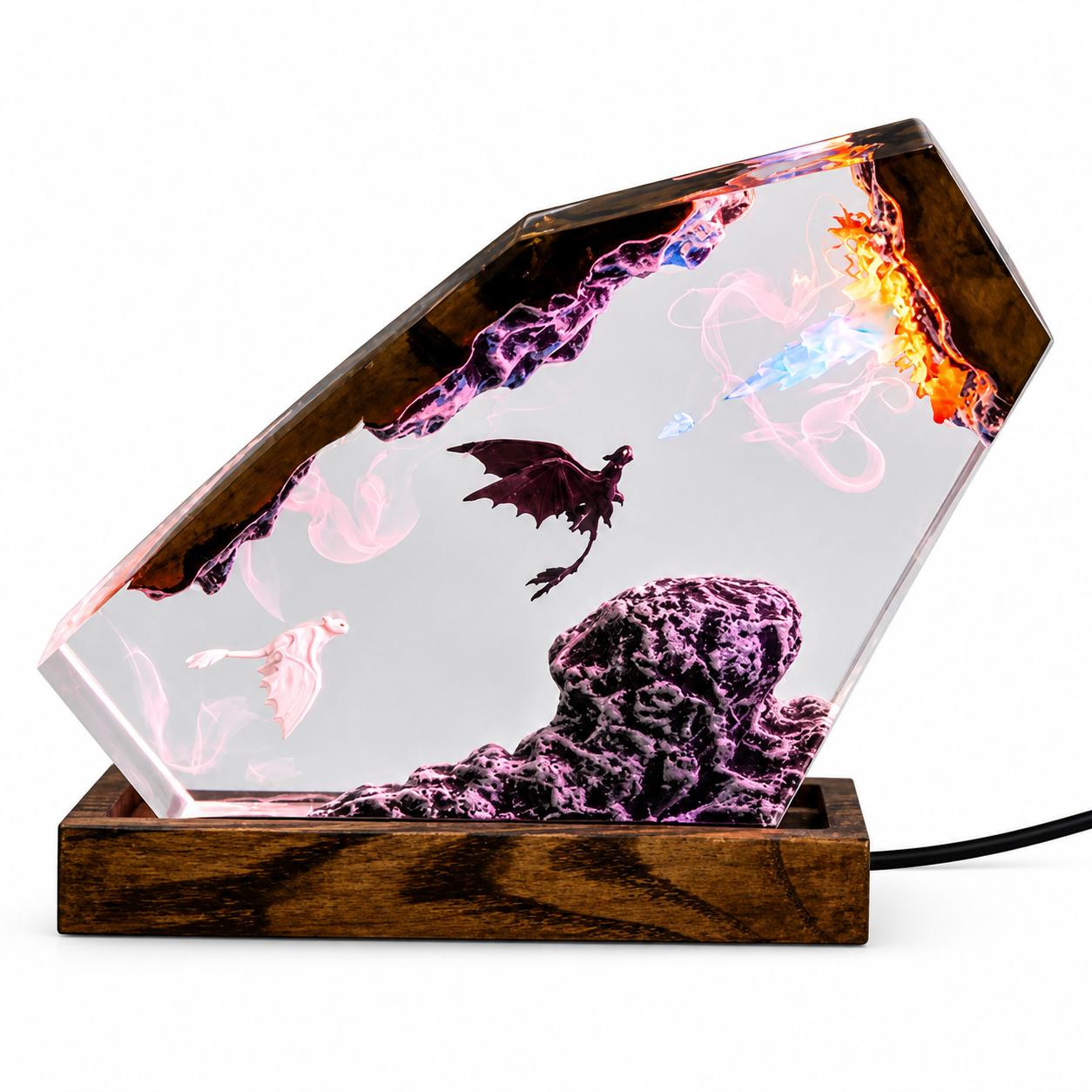 Emberwing Dragon Resin Lamp